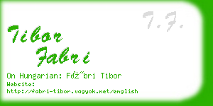 tibor fabri business card